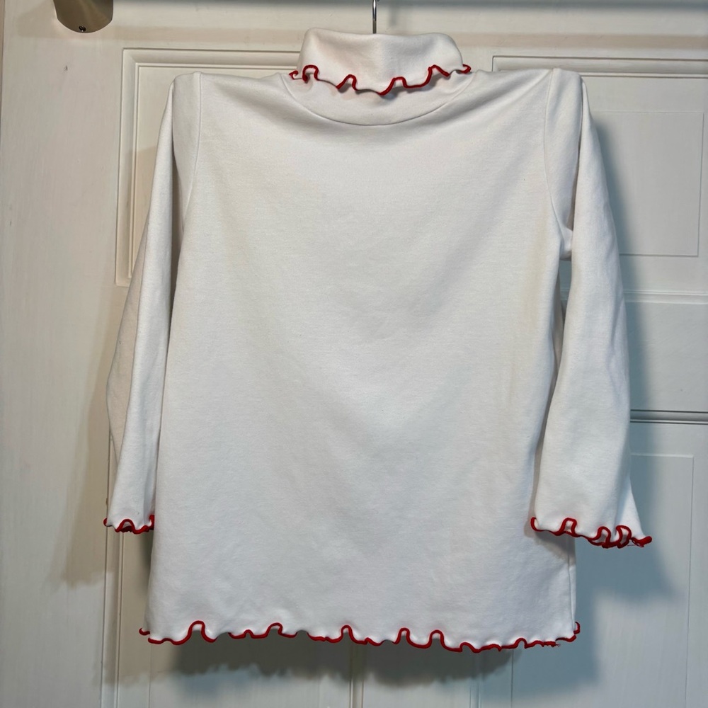 Zucchini Girls 4T Classic Turtleneck Red Ruffle Trim